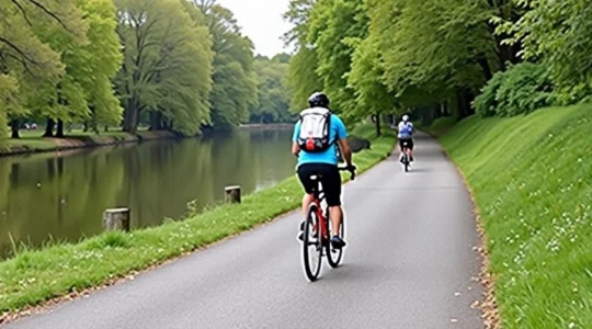 Cycling along the thames